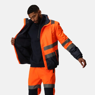 Men's Waterproof Hi-Vis Bomber Jacket