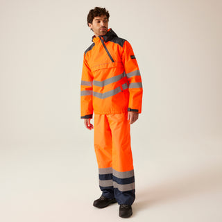 Men's Hi-Vis Waterproof Insulated Reflective Overhead Bomber Jacket