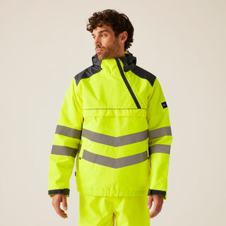 Men's Hi-Vis Waterproof Insulated Reflective Overhead Bomber Jacket
