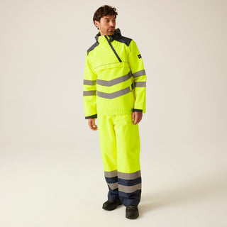 Men's Hi-Vis Waterproof Insulated Reflective Overhead Bomber Jacket