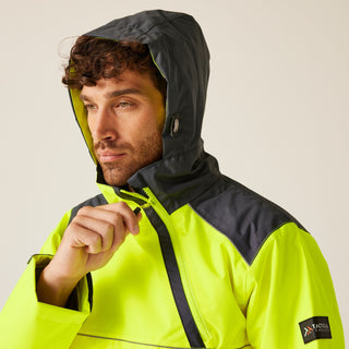 Men's Hi-Vis Waterproof Insulated Reflective Overhead Bomber Jacket