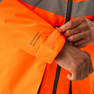 Men's Hi-Vis Waterproof Reflective Hooded Jacket