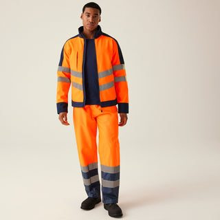 Men's Hi-Vis 3 Layer Softshell Reflective Work Jacket