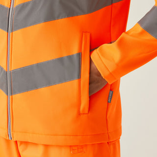Men's Hi-Vis Pro Contract Ablaze 2 Layer Softshell Jacket