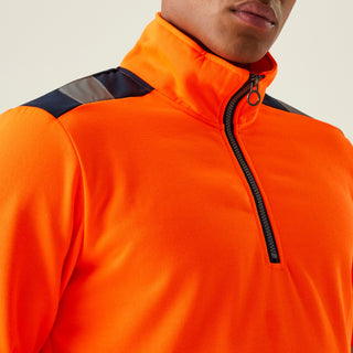 Men's 2-tone Quarter-Zip Top