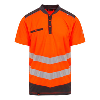 Men's Tactical Hi Vis Reflective Polo Work Shirt
