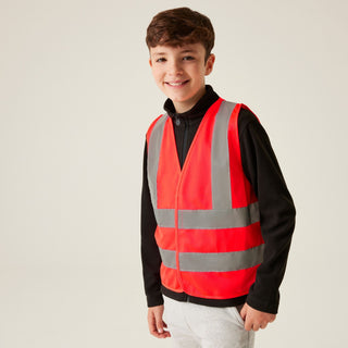 Kids' Hi Vis Vest Fluro Red