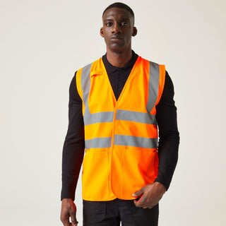 Men's Essential HI-VIS Easy Print Vest Pack of 10
