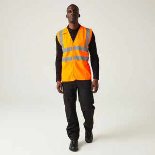 Men's Essential HI-VIS Easy Print Vest Pack of 10