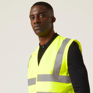 Men's Essential HI-VIS Easy Print Vest Pack of 10