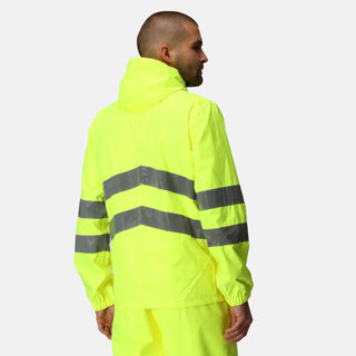 Men's Hi-Vis Pro Waterproof Reflective Packaway Work Jacket
